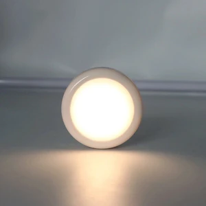 LED Cabinet Light RGB Puck Lamp Remote Control Battery Powered Dimmable Kitchen Under Cabinet Closet Light Nightlight Multicolor