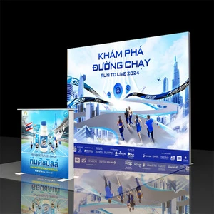 Custom 4m High Free Standing Big Frameless Led Wall Lightbox Indoor Outdoor Advertising Frameless Led Light Box