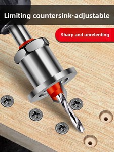 Woodworking Countersink Step Drill Bit Stop Collar Hole-Making Opener Tapered Positioning Pilot Deep Countersink Drill 2.8/3.0mm