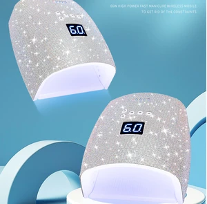 66w Pro Dual Light Rechargeable S10 Nail Lamp Manufacturer Diamond Cordless Wholesale China Nail Dryer UV Led Lamp