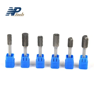 NAIPU Tungsten Carbide Rotary Burrs 1/4 Shank File Bit Double Cut Rotary Tool Die Grinder Drill Accessories Metal Steel Wood