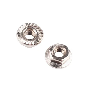 Prevailing Torque Type Hexagon Nuts with Flange, Hex Nut With Non-Metallic Insert M3 M4 M5 M6 M8 Nickel Plated Self-locking Nut