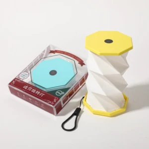 Factory Wholesale Portable Rotating Folding Paper Lamp Touch Control Folding Night Light Foldable Company Promotional Gifts