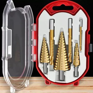 6Pcs Step Drill Bit Set Carbide High Precision for Metal Wood Drilling High Durability for Metal Sheet & Circuit Board Drilling