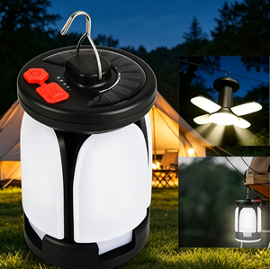 USB Rechargeable Solar LED Camping Lantern Outdoor Garden Waterproof IP44 Tent Light Portable Emergency Lamp Long Lasting