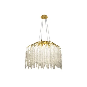 Wholesale Indoor Luxury Vintage Hotel Villa Living Room Aluminum Pendant Lamp Modern Luxury Tree Branch Chandelier