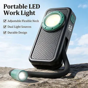 High Lumen Flexible Gooseneck Work Light Flashlight Dimmable Portable ABS Body Work Light for Road Car Work & Outdoors