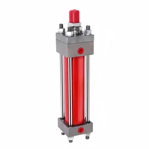 Customizable Steel Heavy-duty Hydraulic Cylinder HOB63X400 Red Sanjia 14MPa Pressure 30mm Rod Diameter Hard Chrome Plated 4.4T