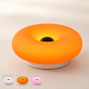 Nordic Minimalist Doughnut-shaped Table Lamp, LED Charging, Living Room Touchable Night Light, Portable Table Lamp