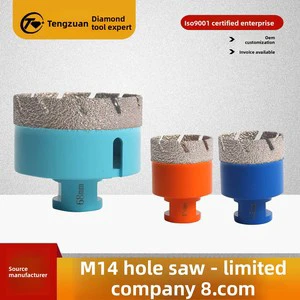 M14 Brazed Diamond Angled Chamfer Hole Saw Dry Use for Ceramic Tiles Marble Granite Masonry Drill Bit