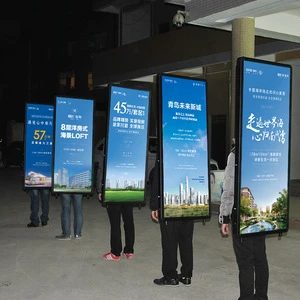 Portable Mobile LED Backpack Light Box Wearable Walking Human Billboard for Outdoor Street Promotion and Trade Show Advertising