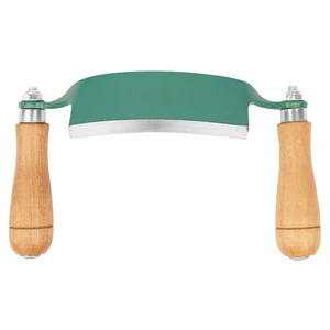 Gardening Draw Knife Plug Structure Curved Manual Scraper Leather Planer Iron Bark Stainless Steel Blade 13 3/4in Wood Handle