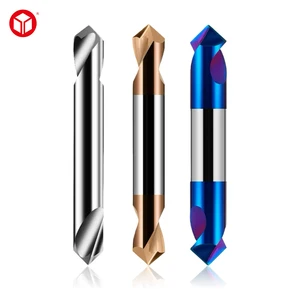 CNC Milling Steel Machining Cutter Drill Bits Bronze-Coated Uncoated Solid Carbide Tungsten Double-Ended Spotting Drill