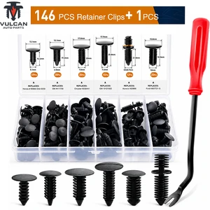 146Pcs Mixed Auto Phillips Pan Head Self Tapping Screw Assortment Kit 6 Sizes Car Body Fastener Bolts With Red HandleClipRemover
