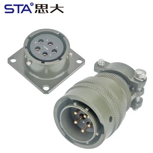 MIL Spec DTL 26482 Waterproof MS3116 MS3112 Shell 14 Contact 5 Cable Connector Solf Tail Cable Clamp