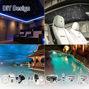 5W/18W/45W/120W Living Room Starlight Car Roof Ceiling Stars Swimming Pool Side Line Lighting Led Fiber Optic Light Kit
