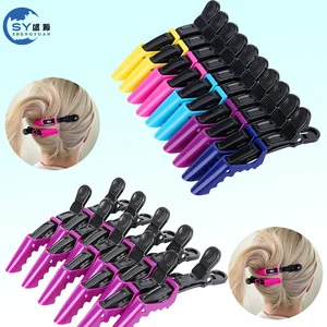 Classic Professional Hair Salon Alligator Hair Clips 10 Pack Double Hinged Design Wide Teeth Quality Women's Plastic Hair