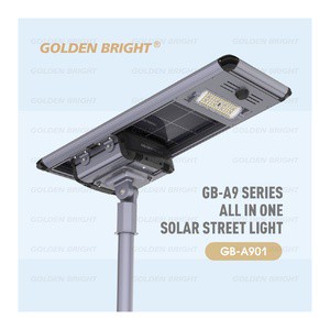 Golden Bright Outdoor High Brightness IP66 Rated DC Solar Street Light 50W with Motion Sensor for Urban Roads