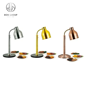 Restaurant Stainless Steel Rose Gold Copper Buffet Catering Electric Food Warmer Light Infrared Heating Food Warming Heat Lamp