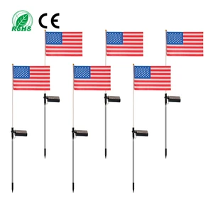 Outdoor Solar Flag Light LED Flagpole Light Garden Flags Outdoor Garden Decoration Customizable National Flag