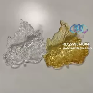 Luxury Custom Glass Chandelier Adjustable Height Leaf Design Ceiling Light Fixture for Hotel Lobby Stone USA China Projects