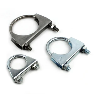 Universal Heavy Duty Zinc Plated Spring Clamp U-Bolts for Automotive Exhaust Pipes Stainless Steel & Steel U Shaped Bolt Clamps