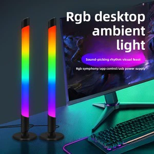 Music-Activated Acrylic Light for Kitchen Use High-End Ambient Rhythmic RGB USB Light Sound Pickup /App/Remote Control