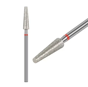 3.7 MM Tapered Diamond Electric Nail Drill Bit High Quality Cuticle Clean Stainless Steel Nail Drill Bits