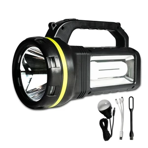 AC/DC Multifunction Portable Rechargeable Searchlight with Bluetooth Speaker Radio and Power Bank 1KM Beam Distance