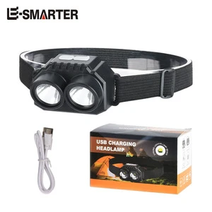 Portable Led Camping Torch Light Waterproof Work Powerful 1800 Lumen Cob Rechargeable Led Headlamp