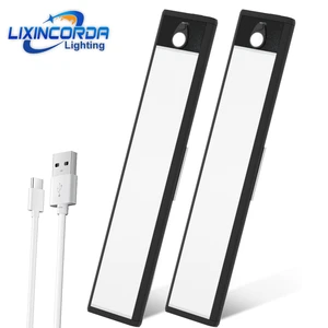 Modern LED Cabinet Light USB Body Lamp with Magnetic Wall Motion Sensor 6000K Daylight Dimmable OEM Switch Kitchen 80 Black Ra85