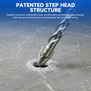 5pcs 1/4 Inch Hex Shank Carbide Tipped Tile Drill Bit Set 5-12mm Multi-Material Spiral Masonry Bits for Glass Ceramic Granite