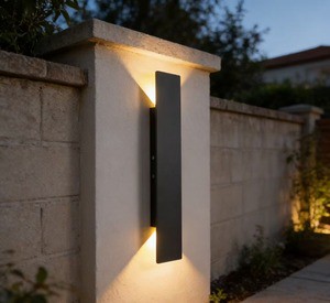 Modern LED Outdoor Wall Lights 21/41/61cm Black Outdoor Wall Sconce IP65 Exterior Wall Light for Entrance Hallway Garage Porch
