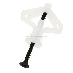 Plastic Airplane Expansion Pipe Curtain Gypsum Board Hollow Wall Expansion Screw 3.5*50+anchor 8*50 Plugs up Aging