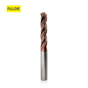 Customized Solid Carbide 3 Flutes Internal Coolant Tungsten Carbide Drill Bit For Machine Tools