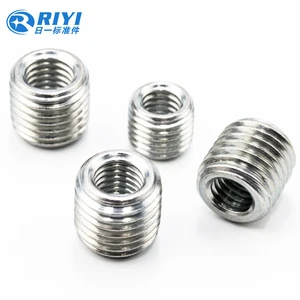 Factory OEM 304 Stainless Steel External Internal Thread Bushing, Non-standard CNC Thread Insert Sleeve for Plastic Repair