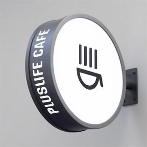 Koncept Manufacturer Outdoor Blade Sign Advertising Display Led Light Box Round Led Bar Advertising Light Box Rotate