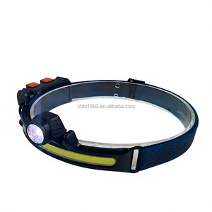 Durable Portable LED Headlamp for Work Hard Hat Head Torch USB-C Rechargeable Camping Headlight Adjustable Beam for Inspection