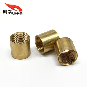 OEM Brass and Stainless Steel Full Internal Thread Cylindrical Sleeve Brass Threaded Bushing Customized Acme Thread Nut