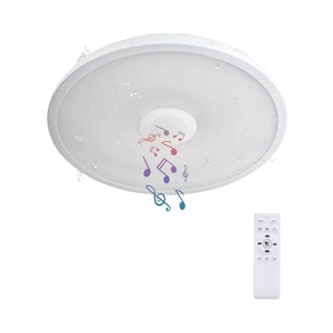 Remote Control Smart Ceiling Light Fixture Waterproof Speaker 18Watt Dimmable Music Lamp RGB Color for Bathroom