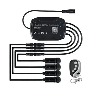 4 Zone RGB+CCT 4*5W Fiber Optic Illuminator Led Fiber Optic Lights & Lighting