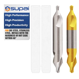 SUPAL High Speed Steel 60 Degree B Type Center Drill Bit Set Tin-Coated OEM/ODM for Lathe