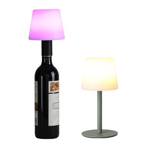 Modern Creative Rechargeable LED Night Light New Bottle Small Table Lamp with Waterproof Luminous Atmosphere Indoor Use