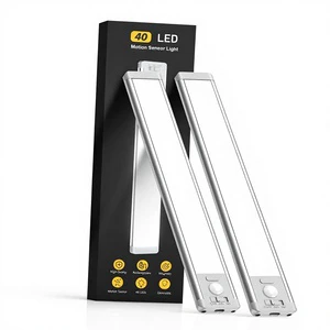 24cm 30 cm 20cm Modern Cabinet Lighting 2 Pack Rechargeable Motion Sensor Light Indoor 5 Levels Dimmable Magnetic Cabinet Light