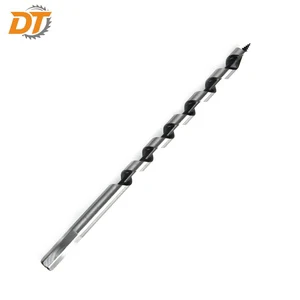 DT Customizable Hex Shank Wood Auger Drill Bit Single Cutting Edge High Carbon Steel with Blackening Heat Treatment
