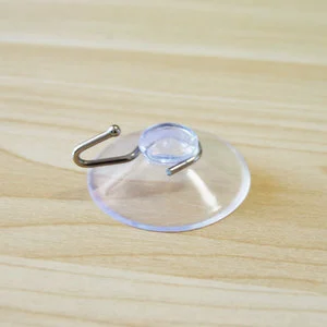 Hot Sale Suction Cup Hook Strong Vacuum Transparent PVC Mushroom Head Modern Single Hook Home Towel Storage Bathroom Glass