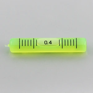 Replacement Level Glass Vial, Spirit Bubble Level, No Nib, Accurate, Green, 54X10.4mm