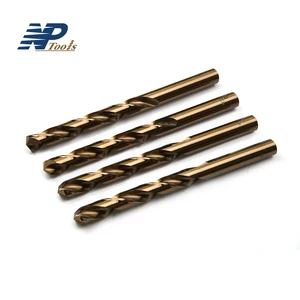 Naipu 5% Cobalt M35 DIN338 HSS Drill Bit Amber Straight Shank For Hardened Steel Drilling