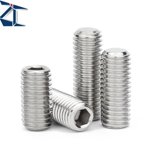 Professional Supplier Stainless Steel Hex Socket Set Screws Hexagon Socket Flat Point Set Screws Other Fasteners