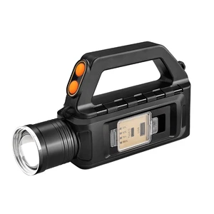 Rechargeable LED Waterproof Searchlight Super Bright with Side Light 1400LM Handheld Spotlight Multifunctional Light